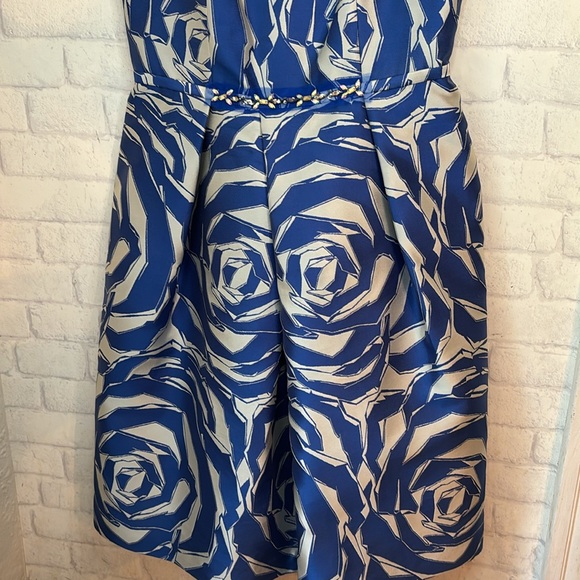 Teri Jon Dress Size 8 Beautiful Summer Silk Blend - Picture 7 of 12